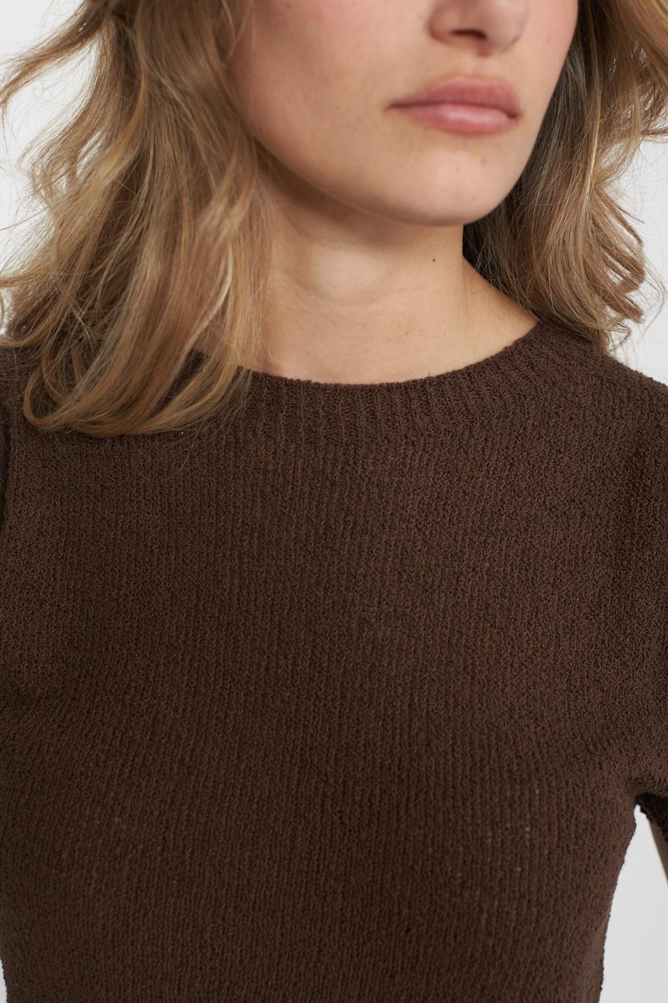 Maglia manica palloncino caffÈ - Primavera Estate 2025 | Brend