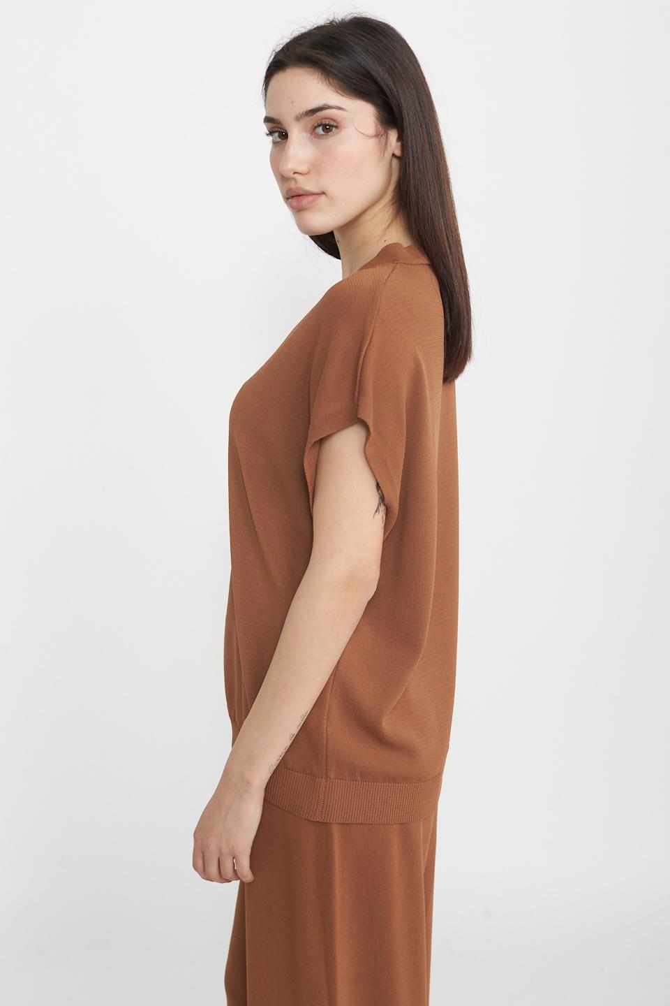 Gilet scollo V filo bronzo - Primavera Estate 2025 | Brend