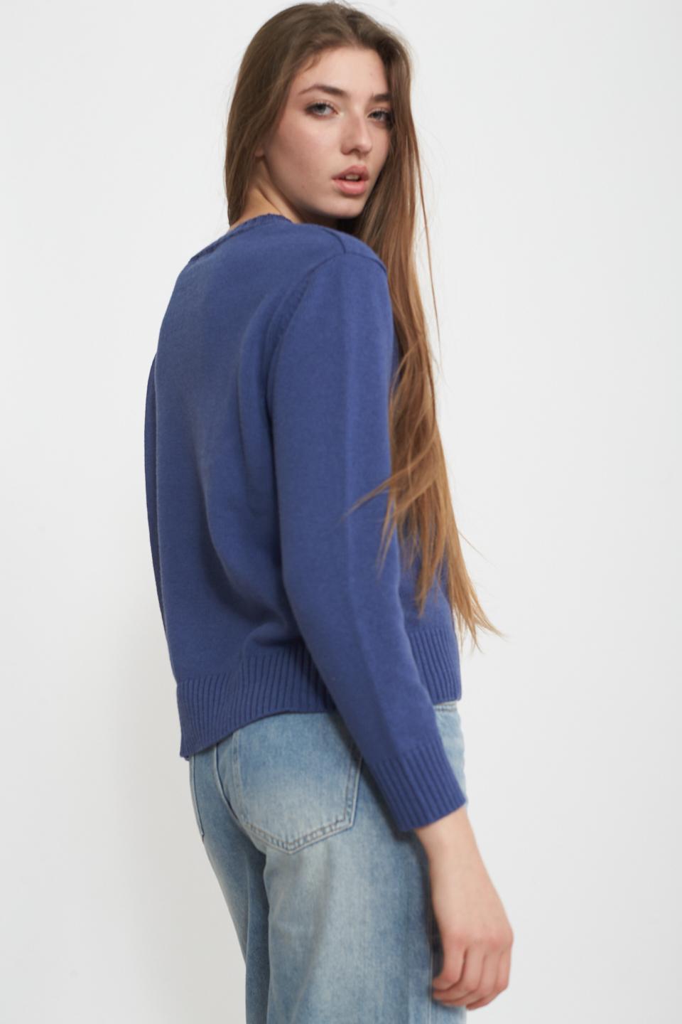 Maglia paricollo blu - Primavera Estate 2025 | Brend
