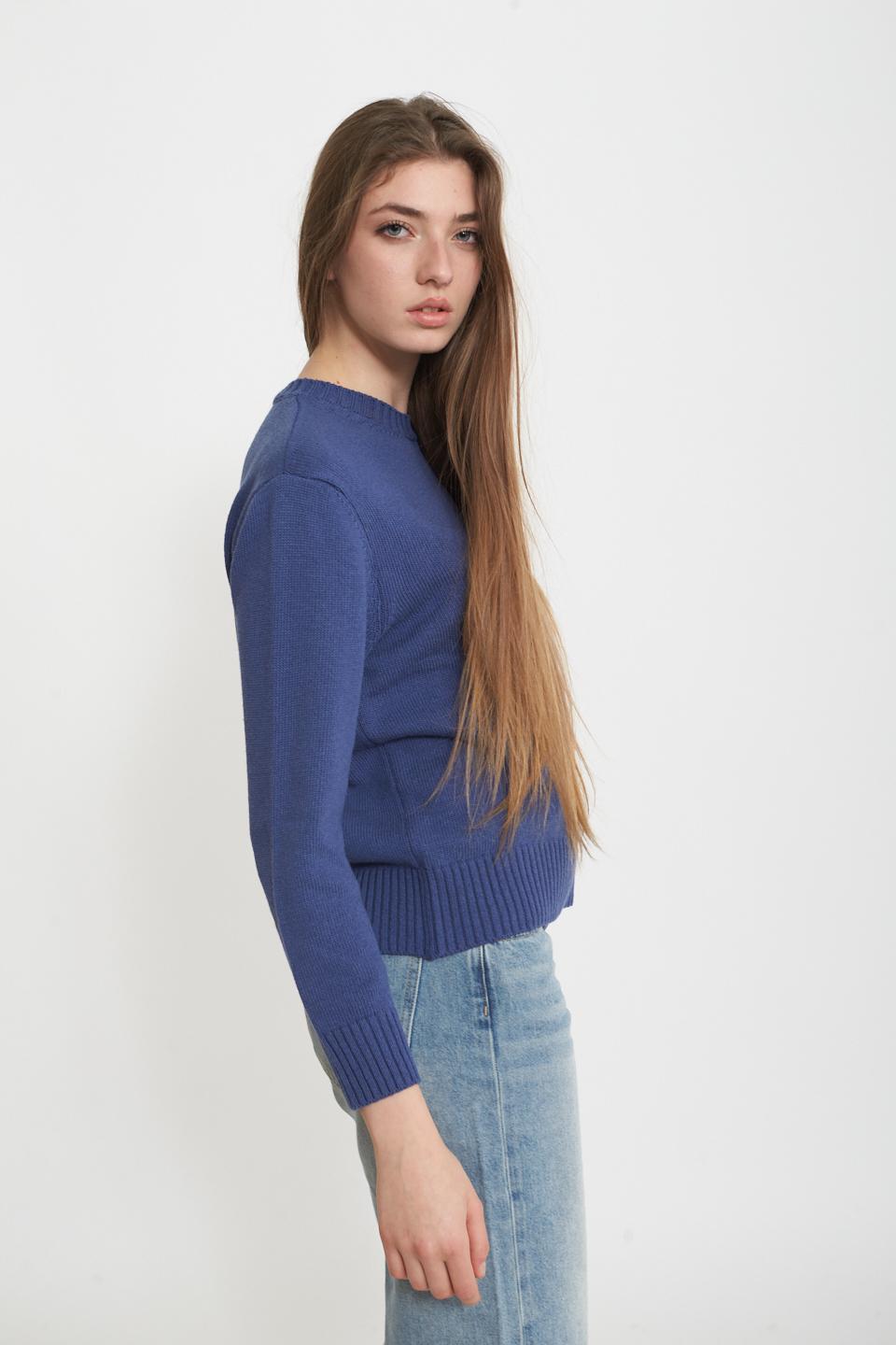 Maglia paricollo blu - Primavera Estate 2025 | Brend