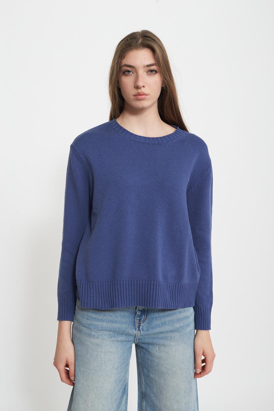 Maglia paricollo blu - Primavera Estate 2025 | Brend