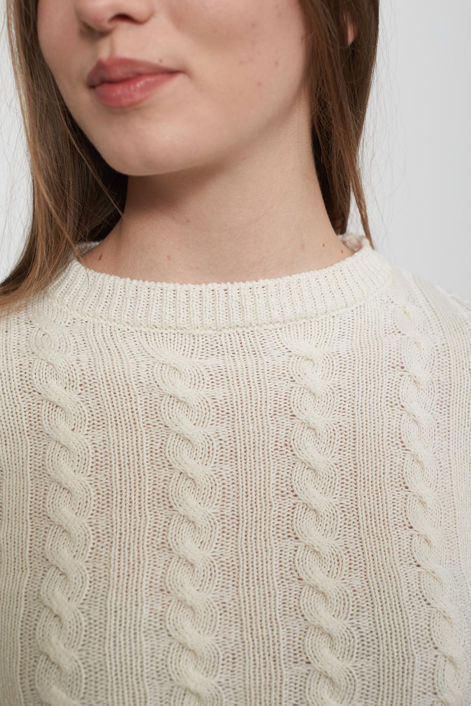 Maglia crop treccia naturale - Primavera Estate 2025 | Brend