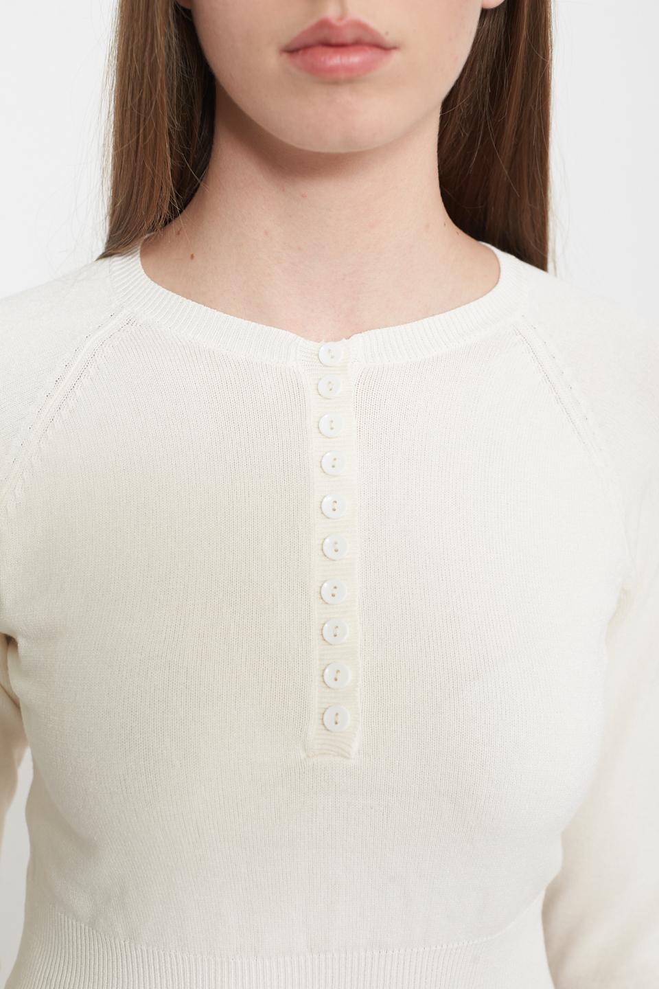Maglia polo cropped crema - Primavera Estate 2025 | Brend
