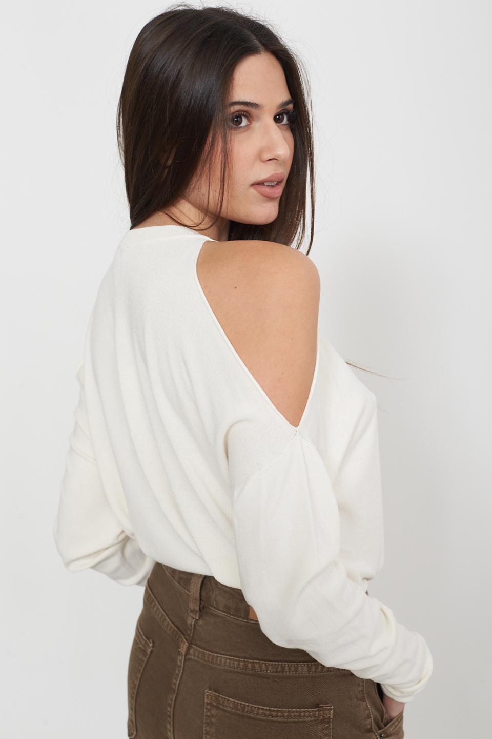 Maglia ampia cut out crema - Primavera Estate 2025 | Brend