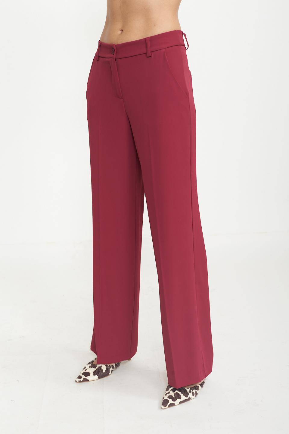 Pantalone palazzo morbido cherry - Primavera Estate 2025 | Brend
