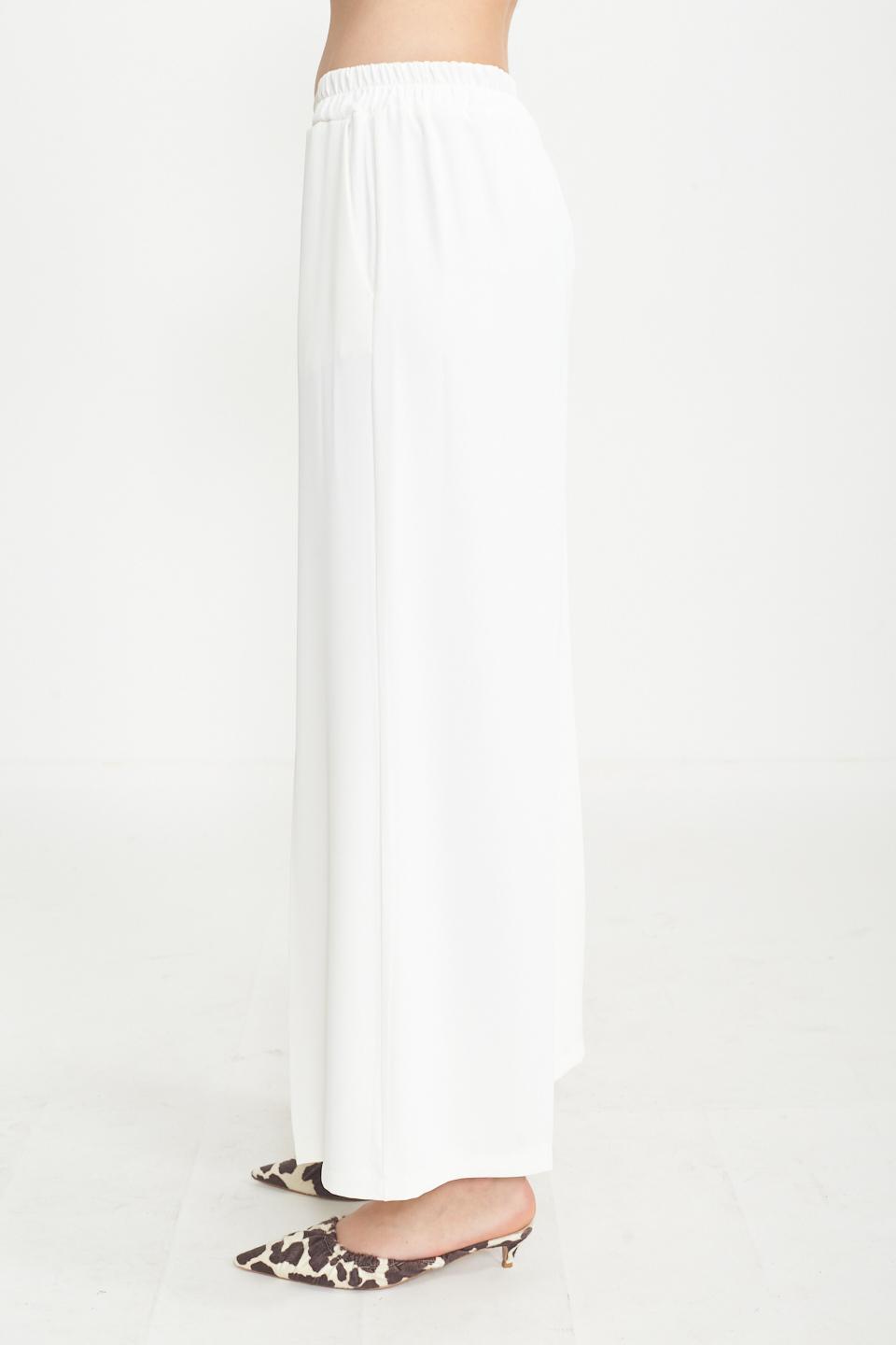 Pantalone palazzo elastico dietro bianco - Primavera Estate 2025 | Brend