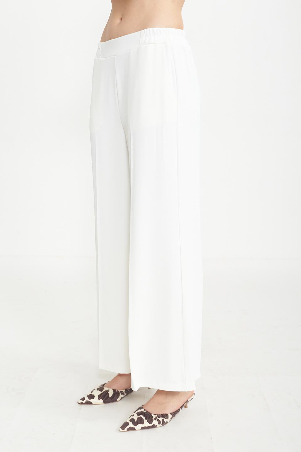 Pantalone palazzo elastico dietro bianco - Primavera Estate 2025 | Brend
