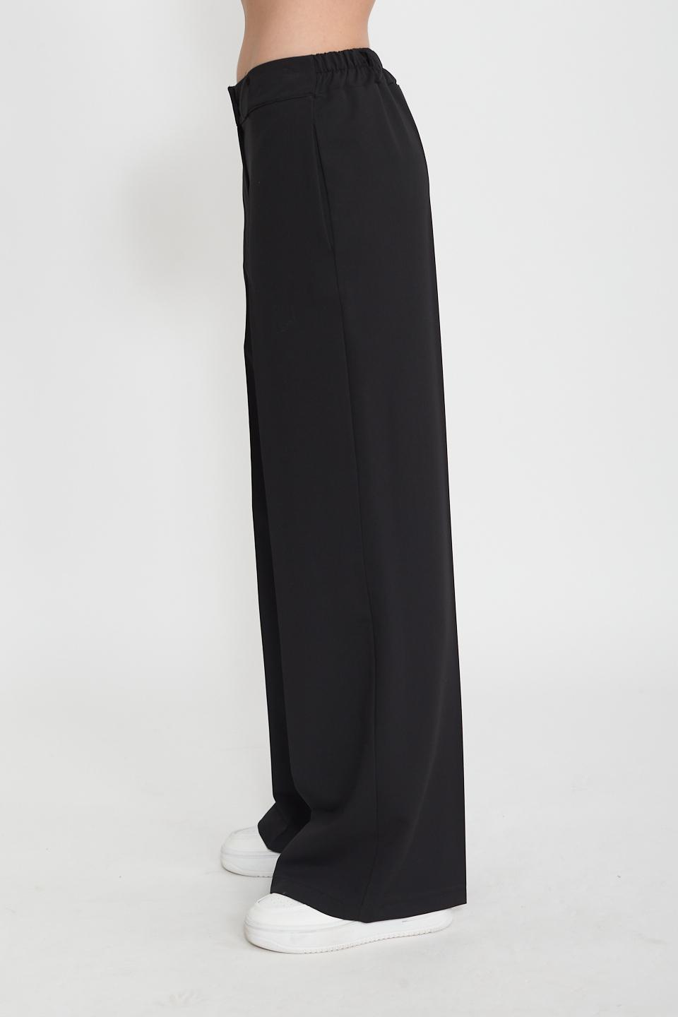 Pantalone palazzo elastico dietro nero - Primavera Estate 2025 | Brend