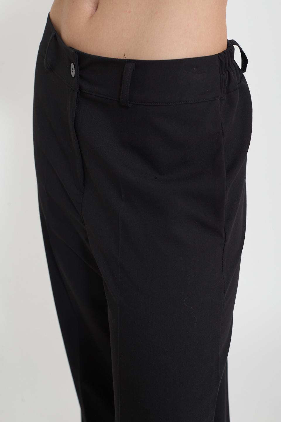 Pantalone palazzo elastico dietro nero - Primavera Estate 2025 | Brend