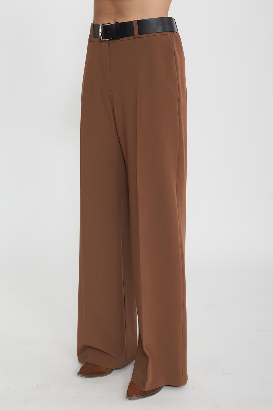 Pantalone palazzo elastico dietro tabacco - Primavera Estate 2025 | Brend