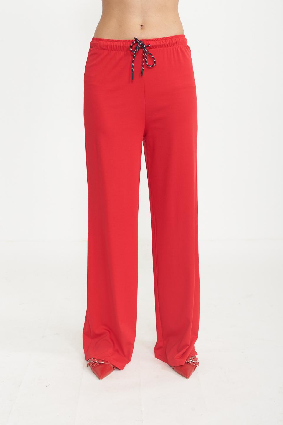 Pantalone coulisse punto Milano rosso - Primavera Estate 2025 | Brend