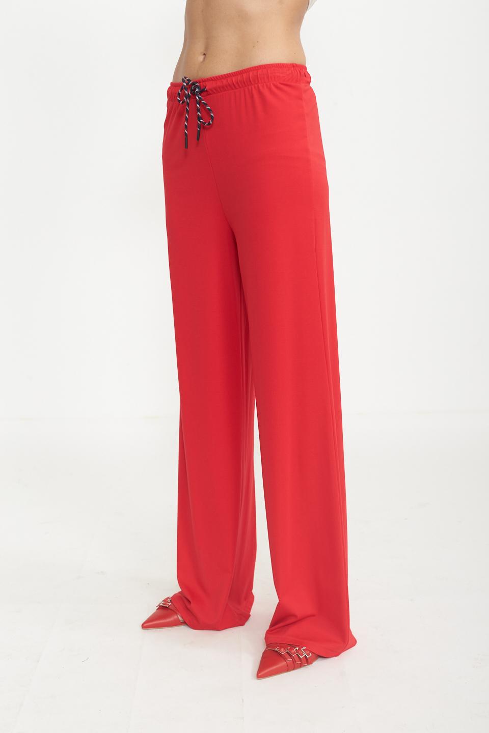 Pantalone coulisse punto Milano rosso - Primavera Estate 2025 | Brend