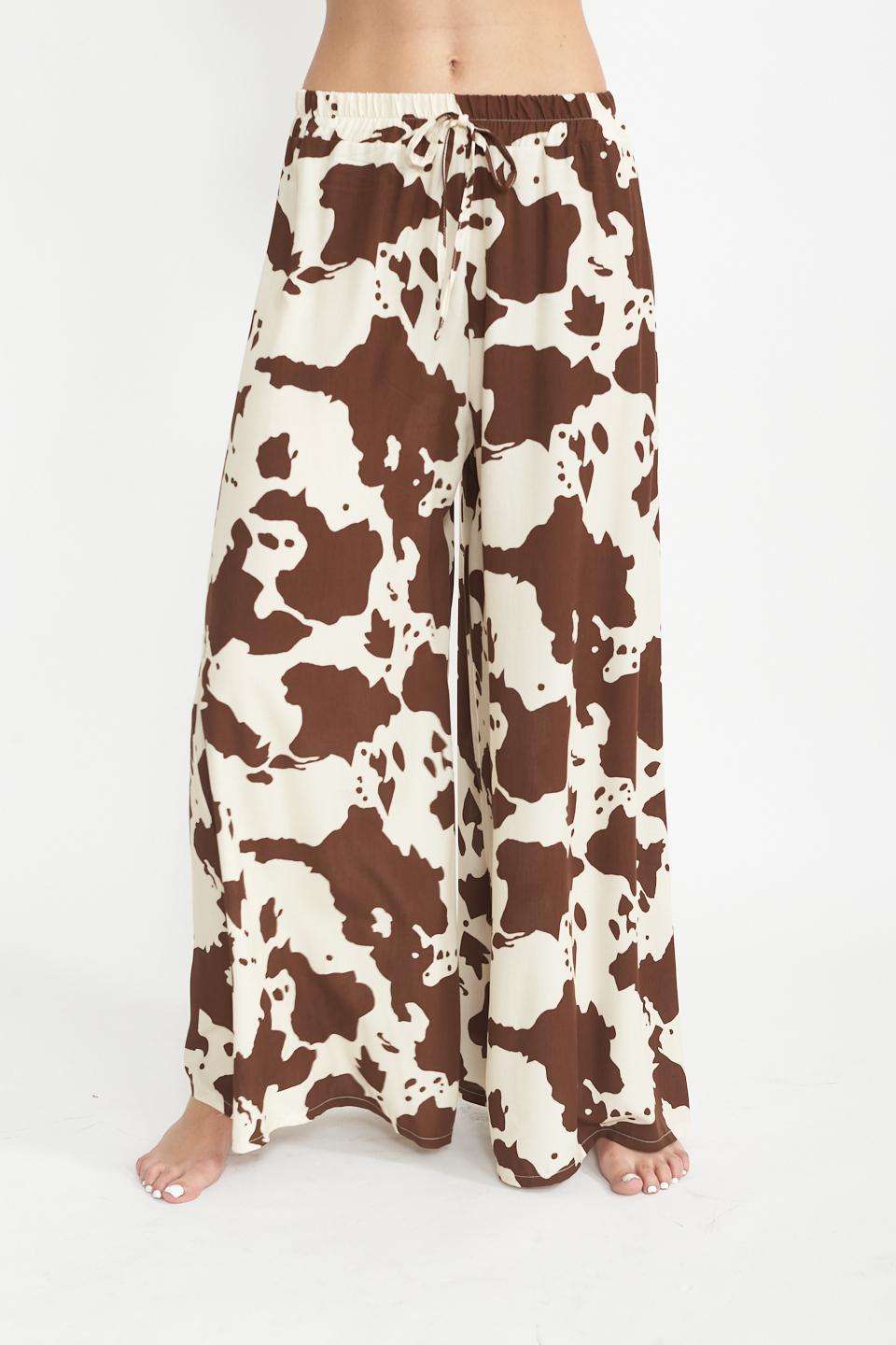 Pantalone palazzo coulisse muccato - Primavera Estate 2025 | Brend