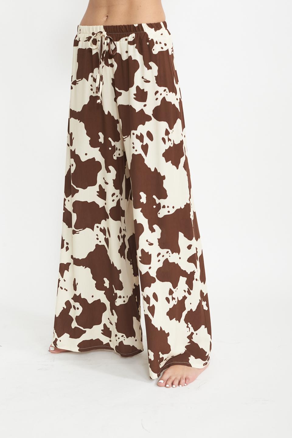 Pantalone palazzo coulisse muccato - Primavera Estate 2025 | Brend