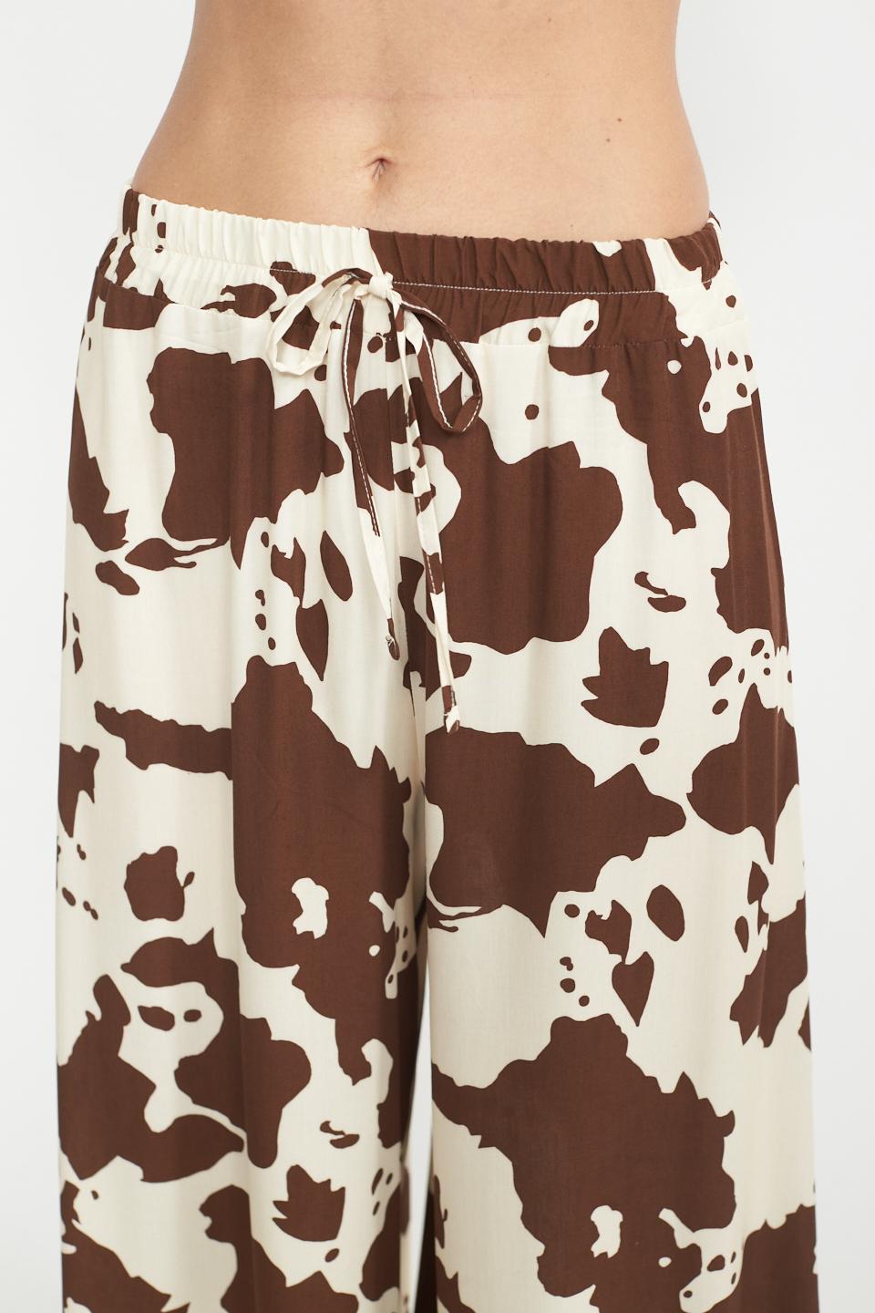 Pantalone palazzo coulisse muccato - Primavera Estate 2025 | Brend