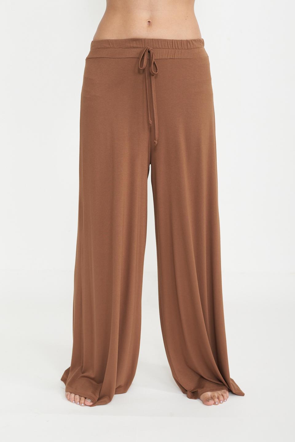 Pantalone coulisse viscosa marrone - Primavera Estate 2025 | Brend