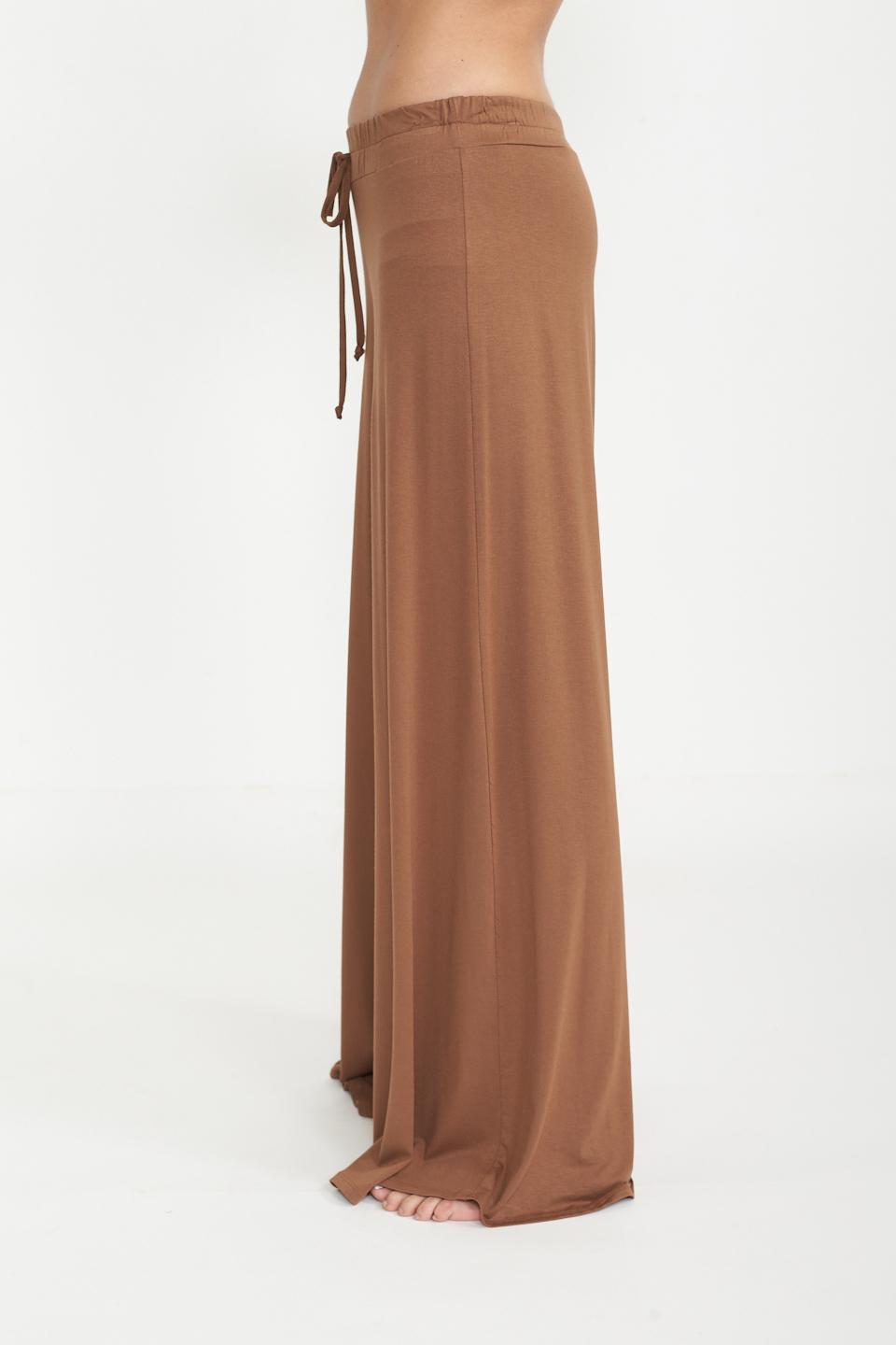 Pantalone coulisse viscosa marrone - Primavera Estate 2025 | Brend