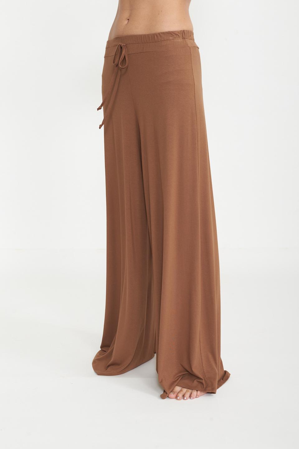 Pantalone coulisse viscosa marrone - Primavera Estate 2025 | Brend