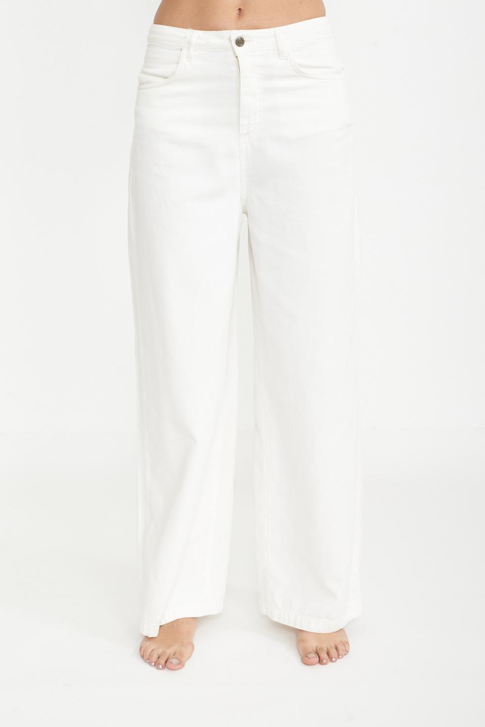 Pantalone palazzo tasconi bianco - Primavera Estate 2025 | Brend