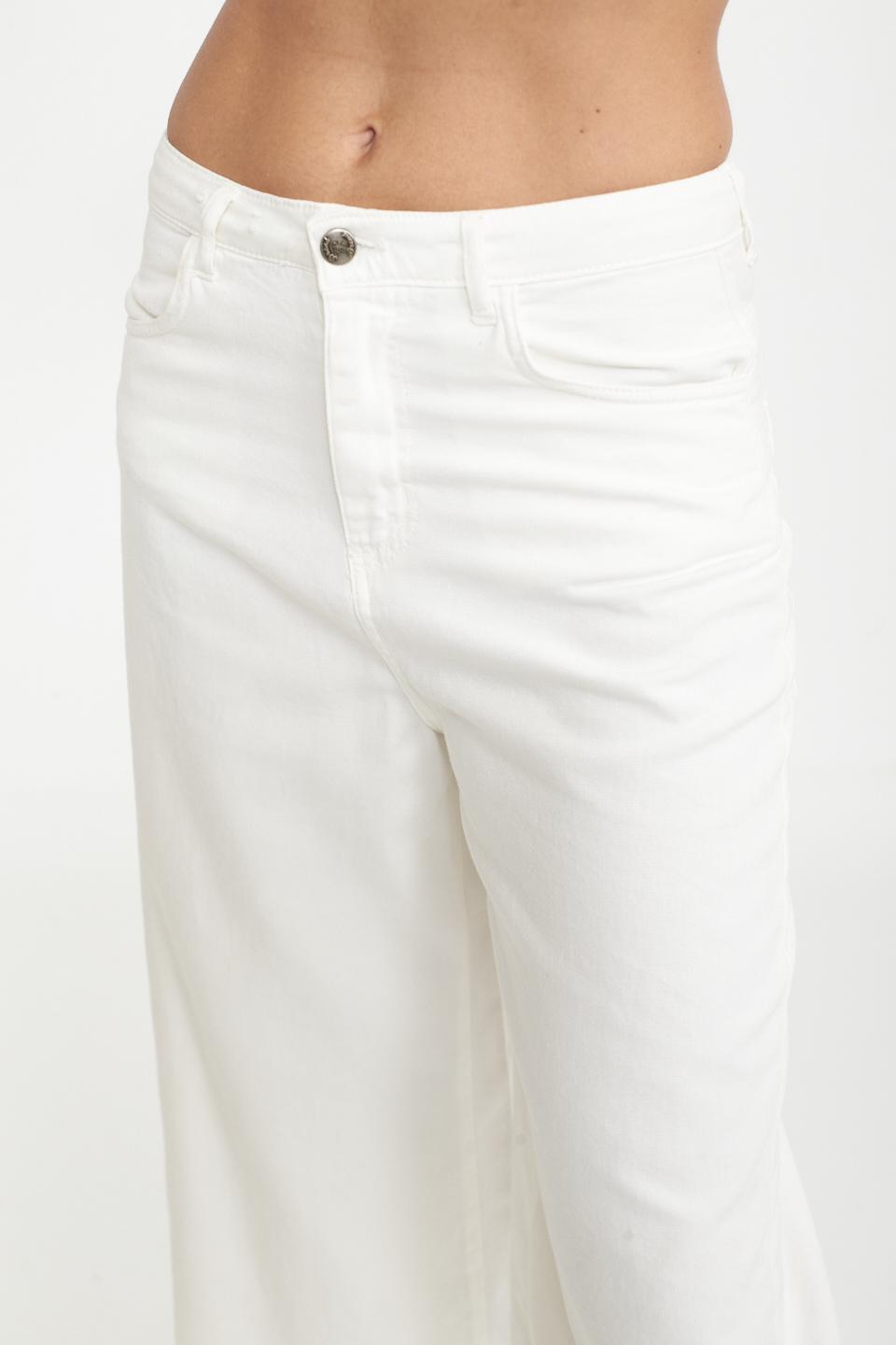 Pantalone palazzo tasconi bianco - Primavera Estate 2025 | Brend