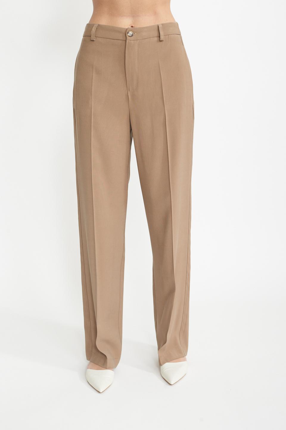 Pantalone palazzo pinces moka - Primavera Estate 2025 | Brend