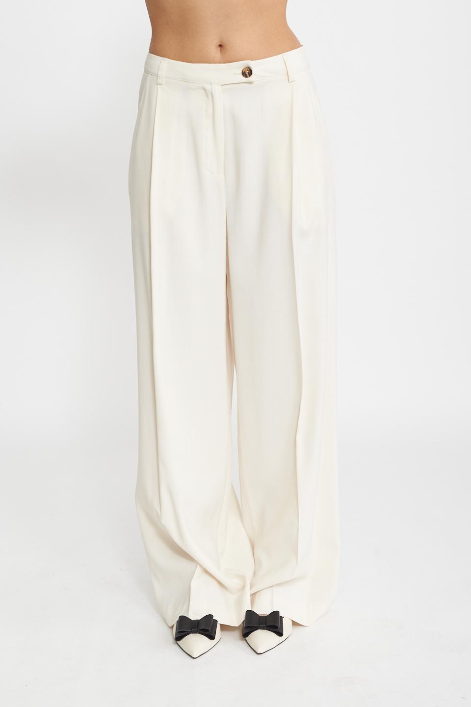 Pantalone palazzo pinces burro - Primavera Estate 2025 | Brend