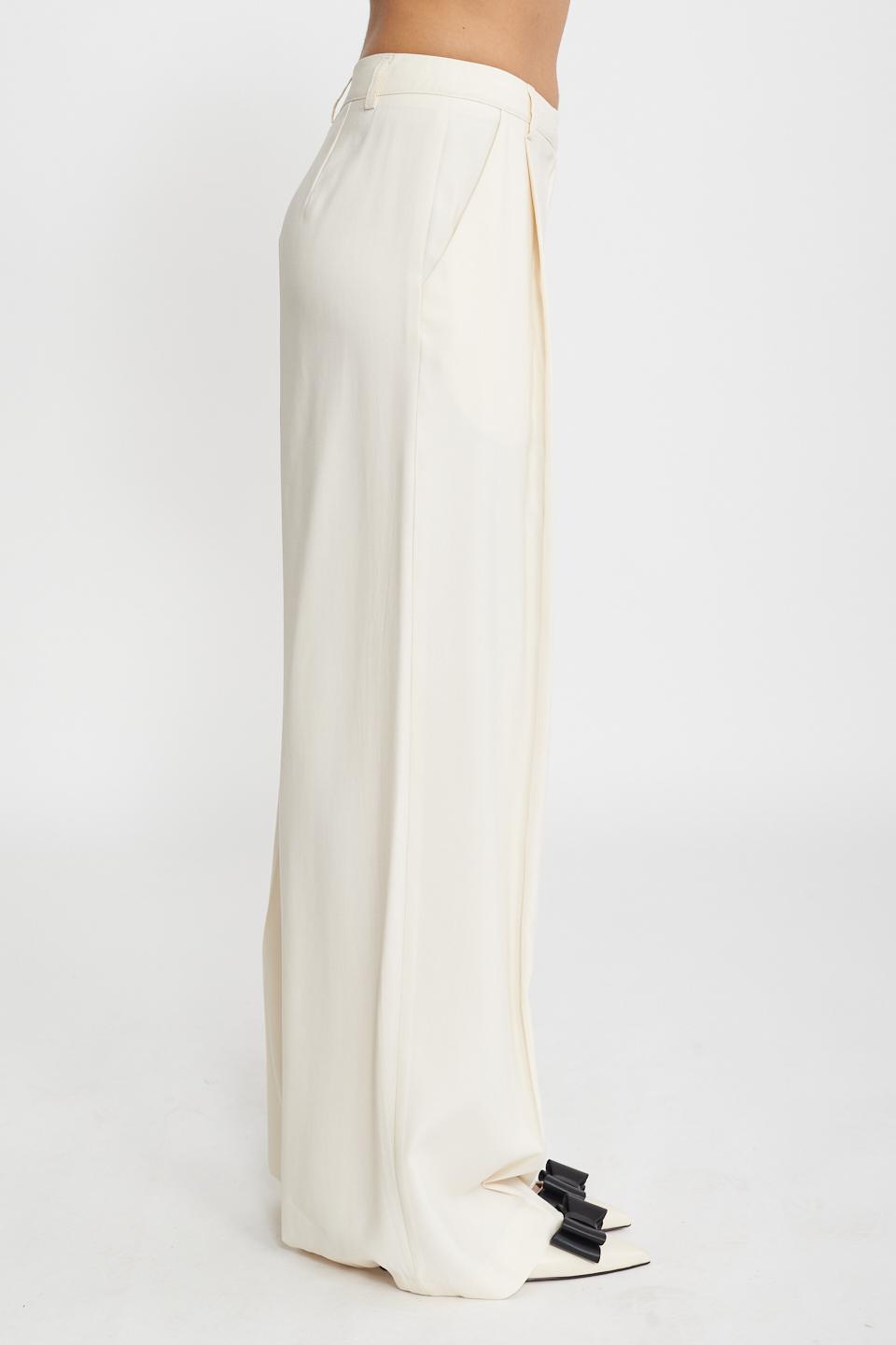 Pantalone palazzo pinces burro - Primavera Estate 2025 | Brend