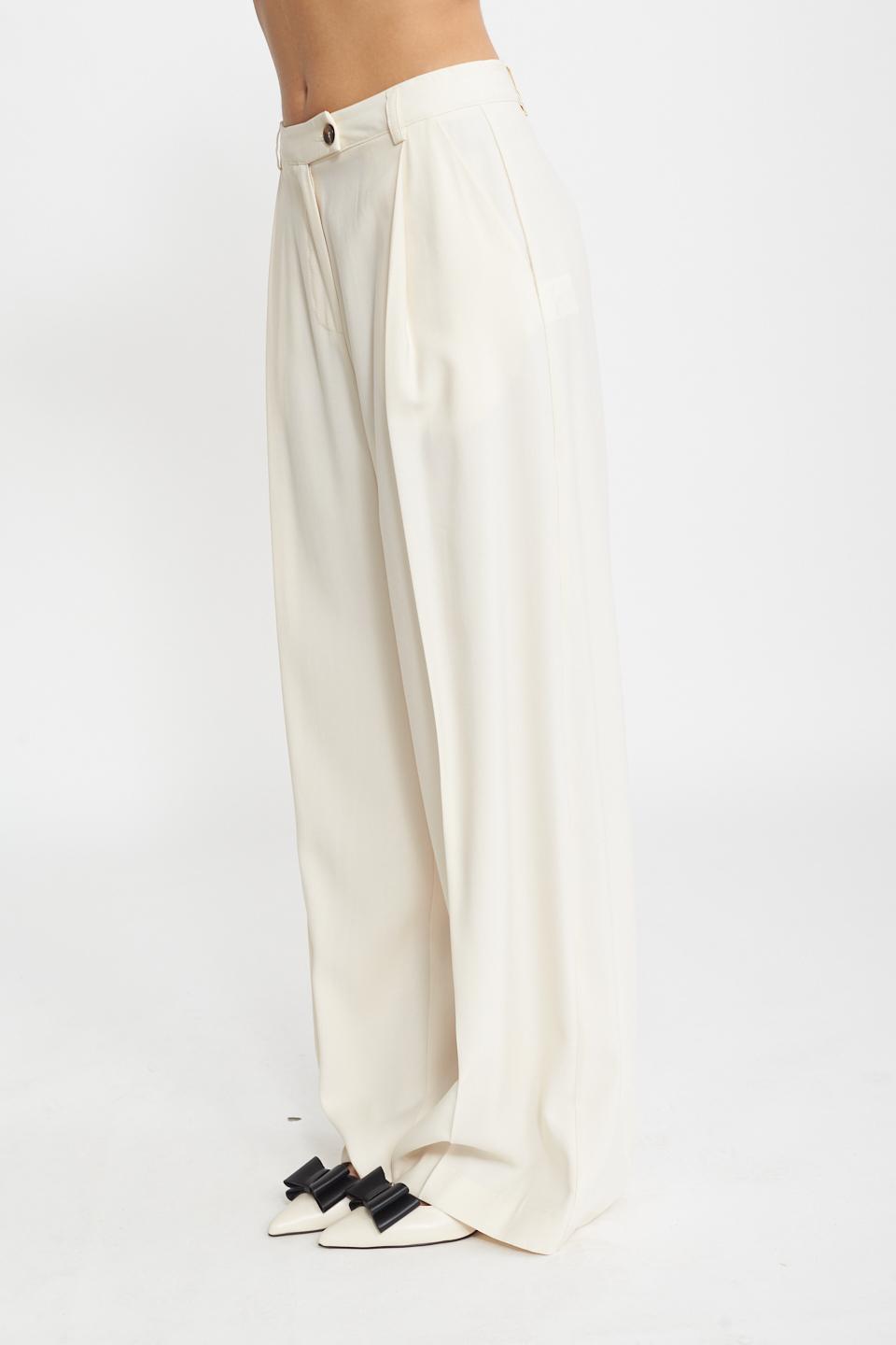 Pantalone palazzo pinces burro - Primavera Estate 2025 | Brend