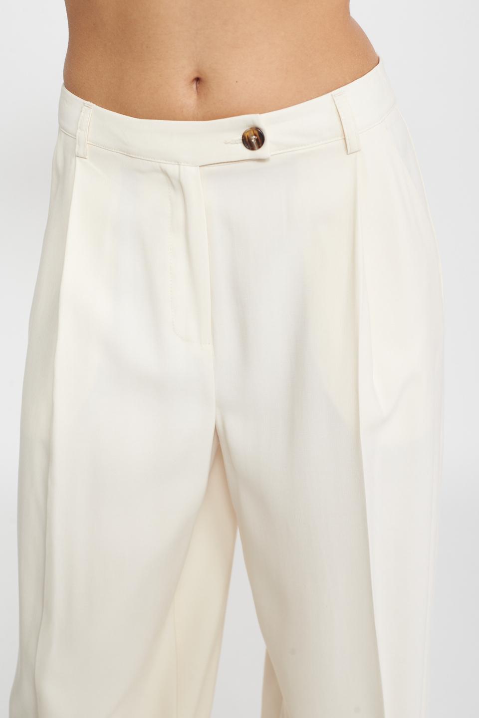Pantalone palazzo pinces burro - Primavera Estate 2025 | Brend