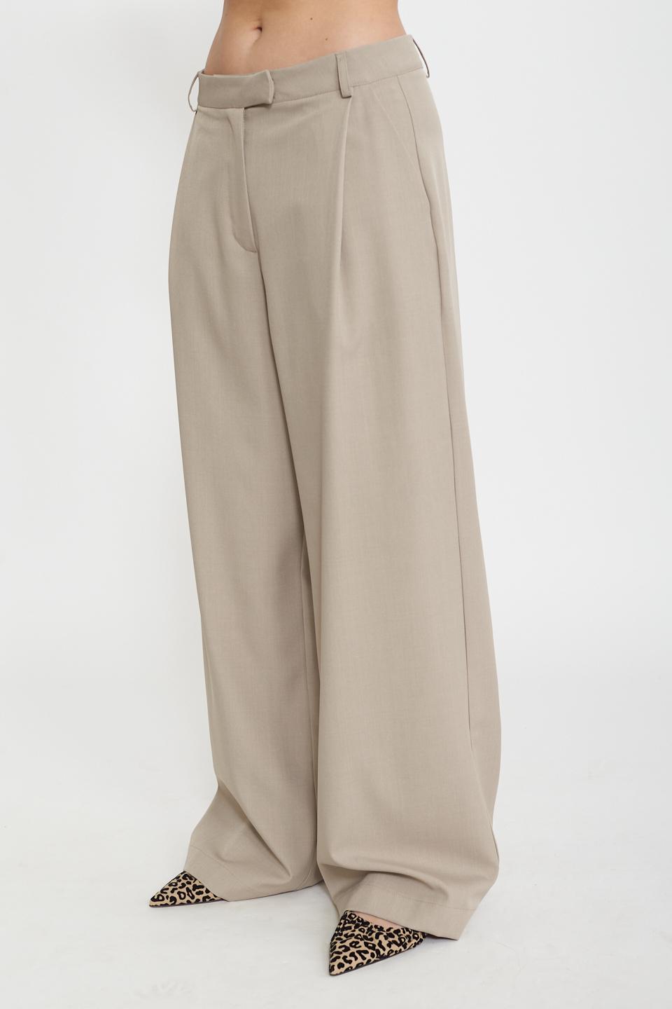 Pantalone palazzo pinces tortora - Primavera Estate 2025 | Brend