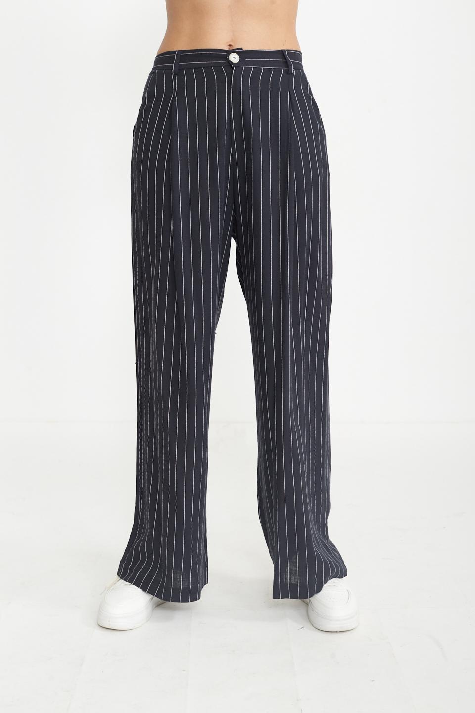 Pantalone gessato gessato blu - Primavera Estate 2025 | Brend