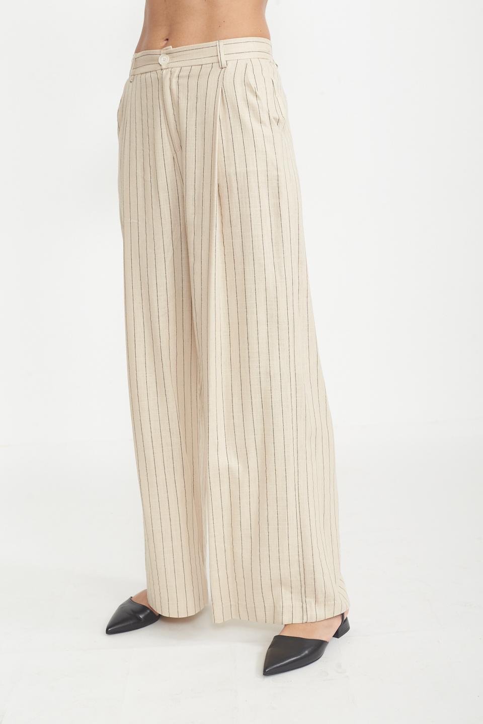 Pantalone gessato gessato natural - Primavera Estate 2025 | Brend