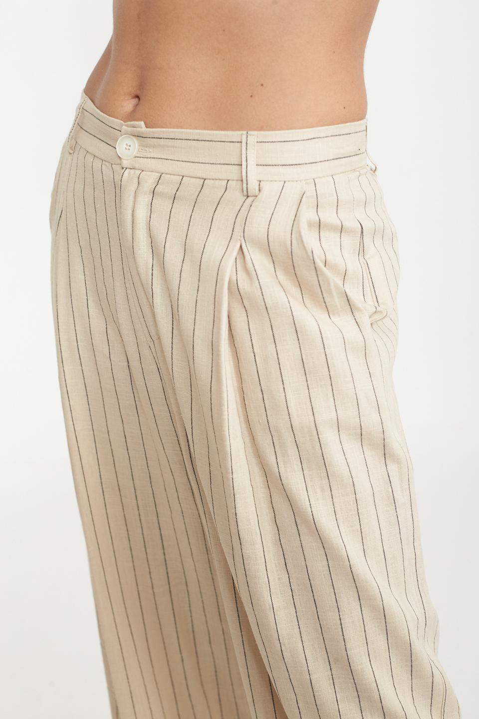 Pantalone gessato gessato natural - Primavera Estate 2025 | Brend