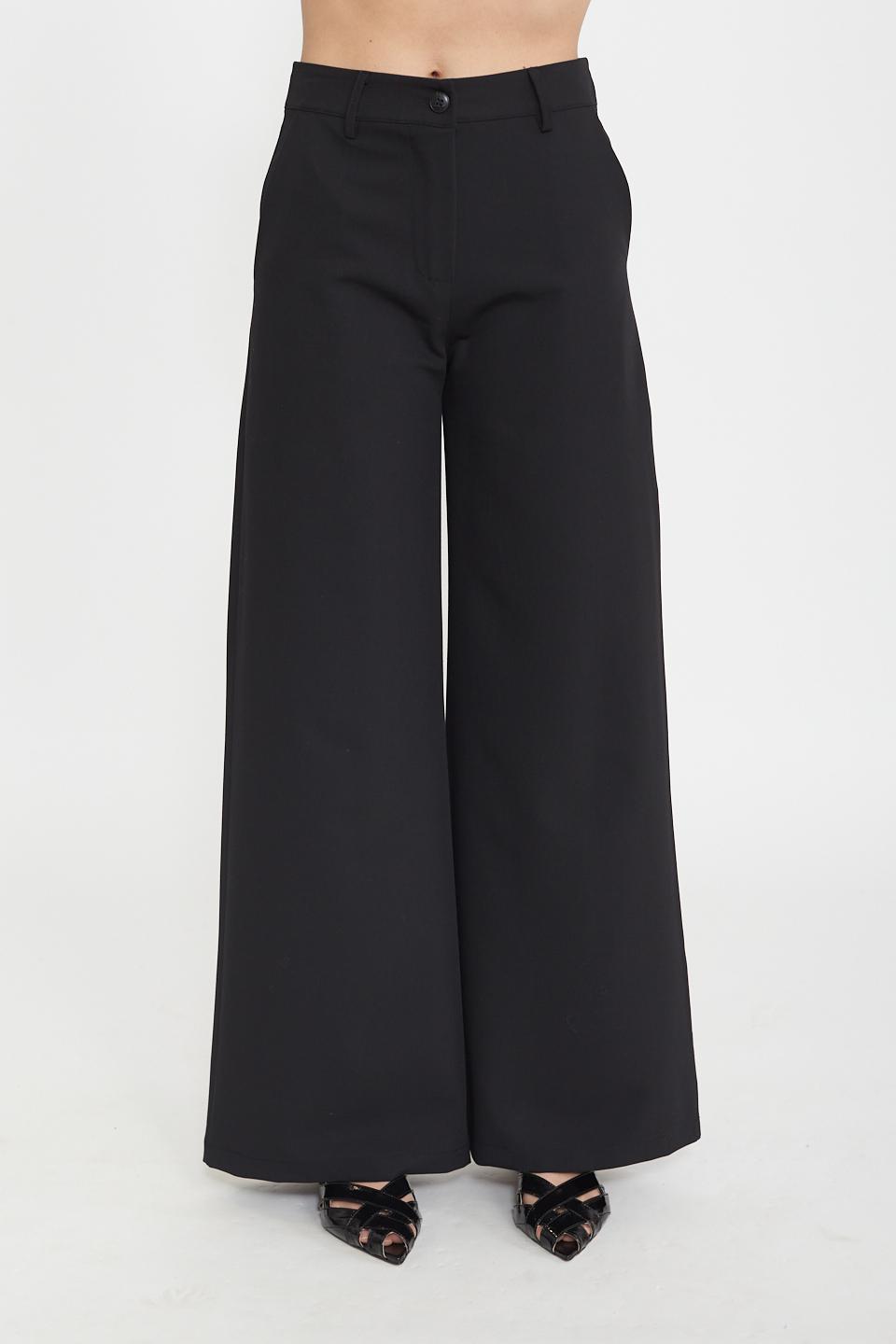 Pantalone palazzo pattine nero - Primavera Estate 2025 | Brend
