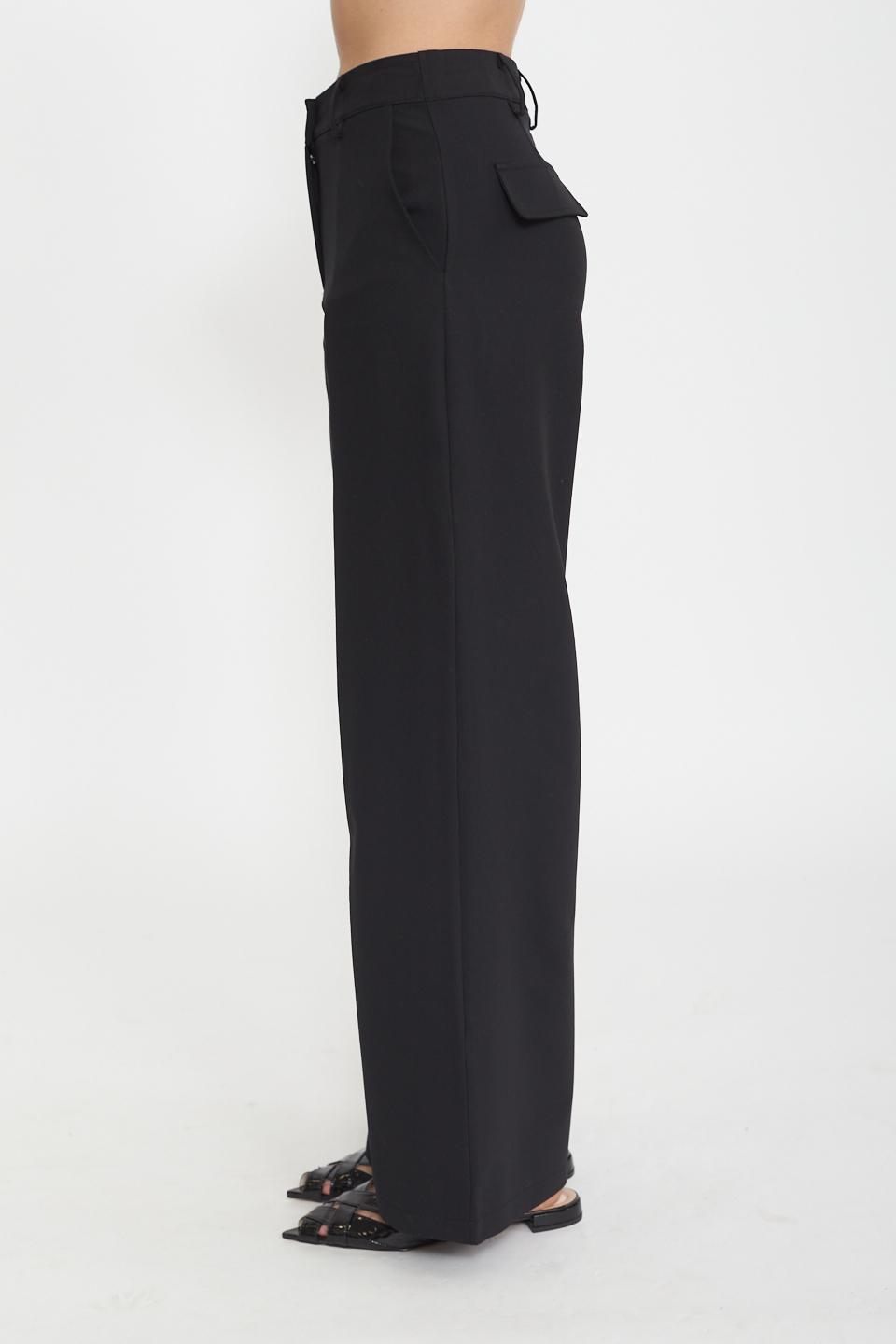 Pantalone palazzo pattine nero - Primavera Estate 2025 | Brend