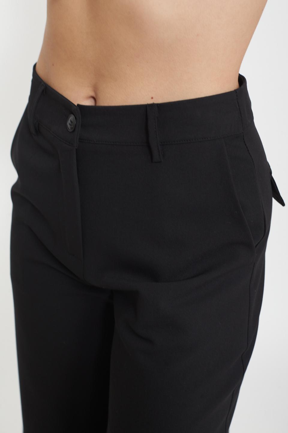 Pantalone palazzo pattine nero - Primavera Estate 2025 | Brend