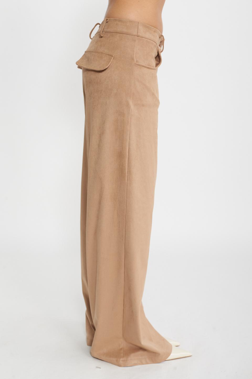 Pantalone palazzo effetto dainetto beige - Primavera Estate 2025 | Brend