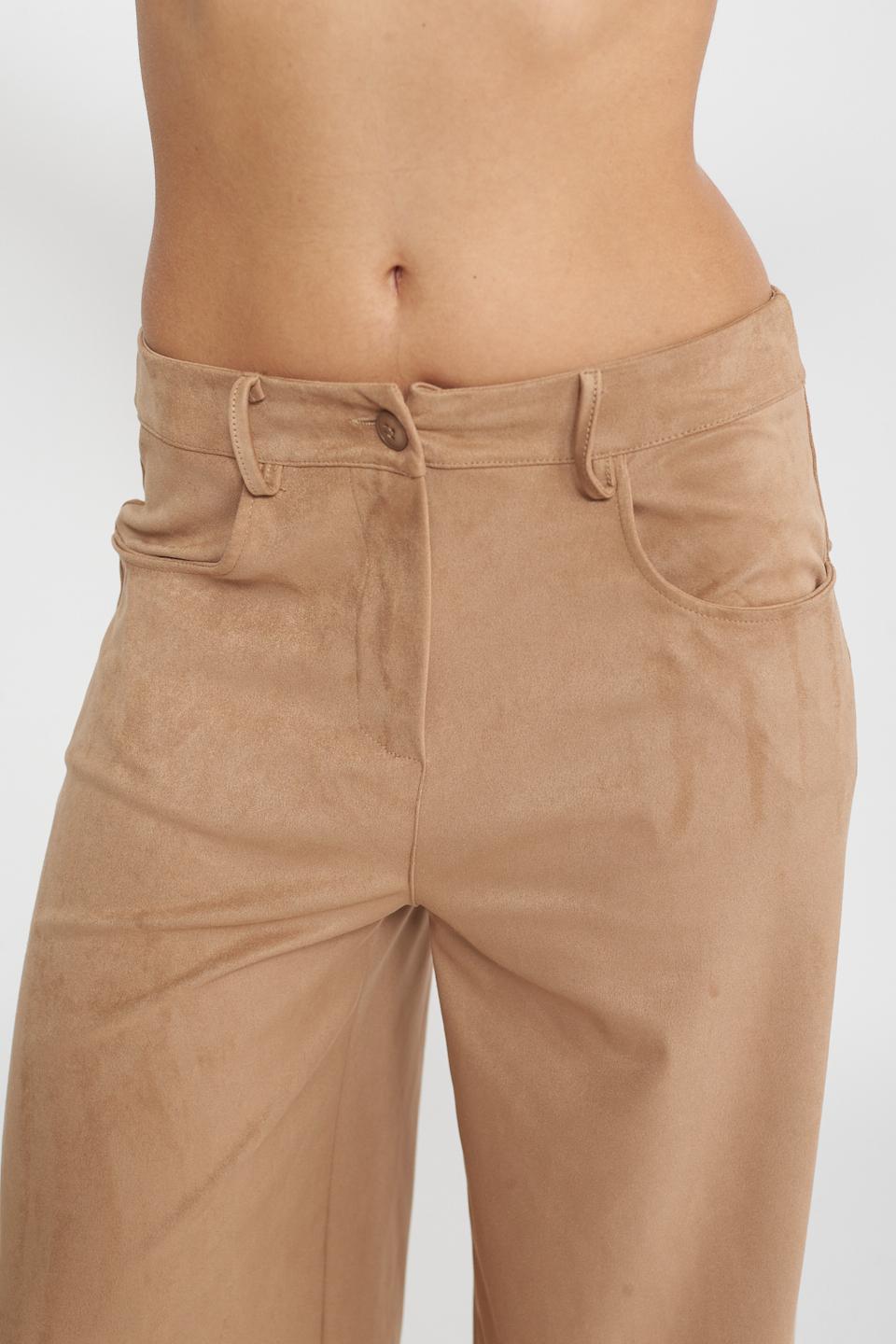 Pantalone palazzo effetto dainetto beige - Primavera Estate 2025 | Brend