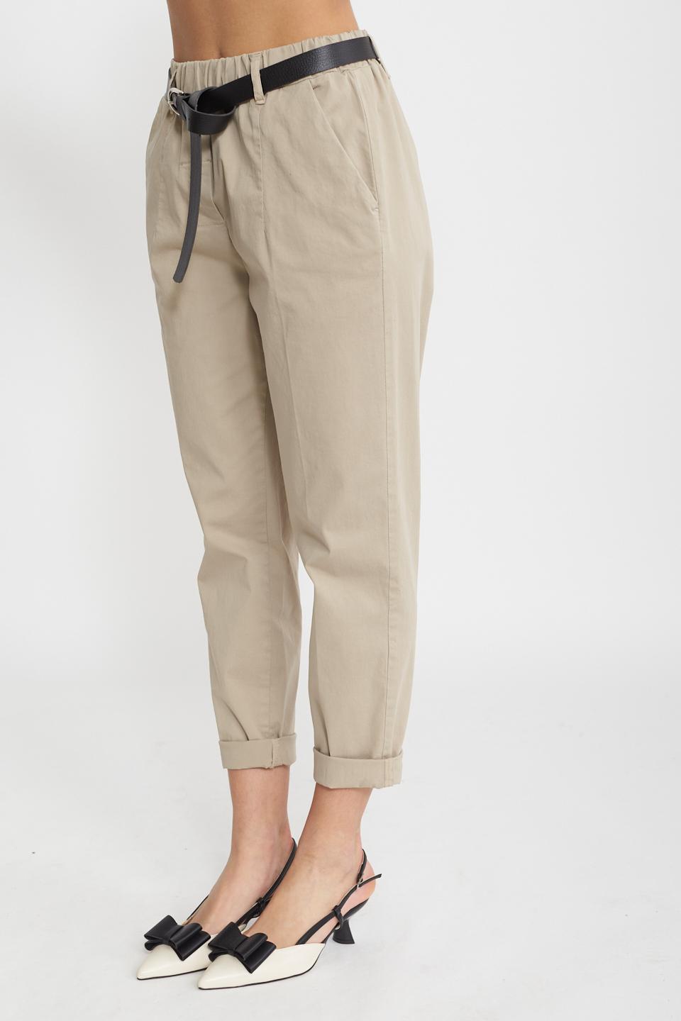 Pantalone sceso con cinta beige - Primavera Estate 2025 | Brend