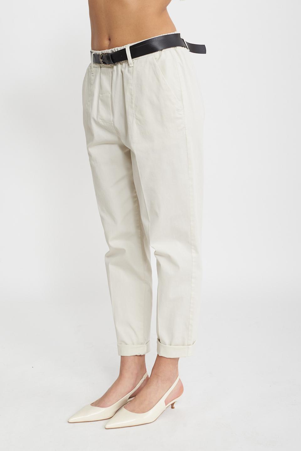 Pantalone sceso con cinta burro - Primavera Estate 2025 | Brend