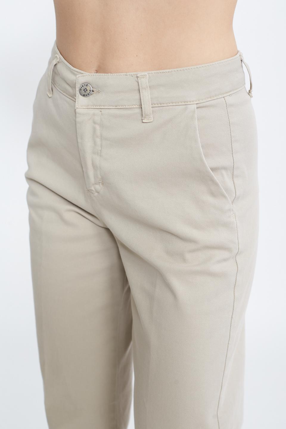 Pantalone palazzo in cotone beige - Primavera Estate 2025 | Brend