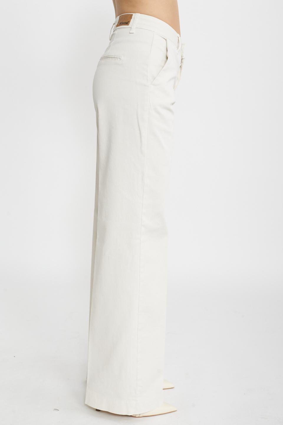 Pantalone palazzo in cotone burro - Primavera Estate 2025 | Brend