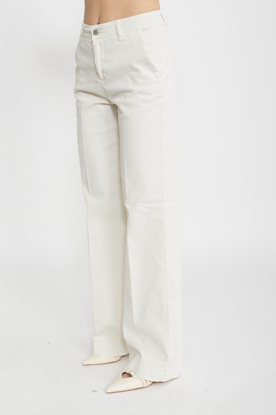 Pantalone palazzo in cotone burro - Primavera Estate 2025 | Brend