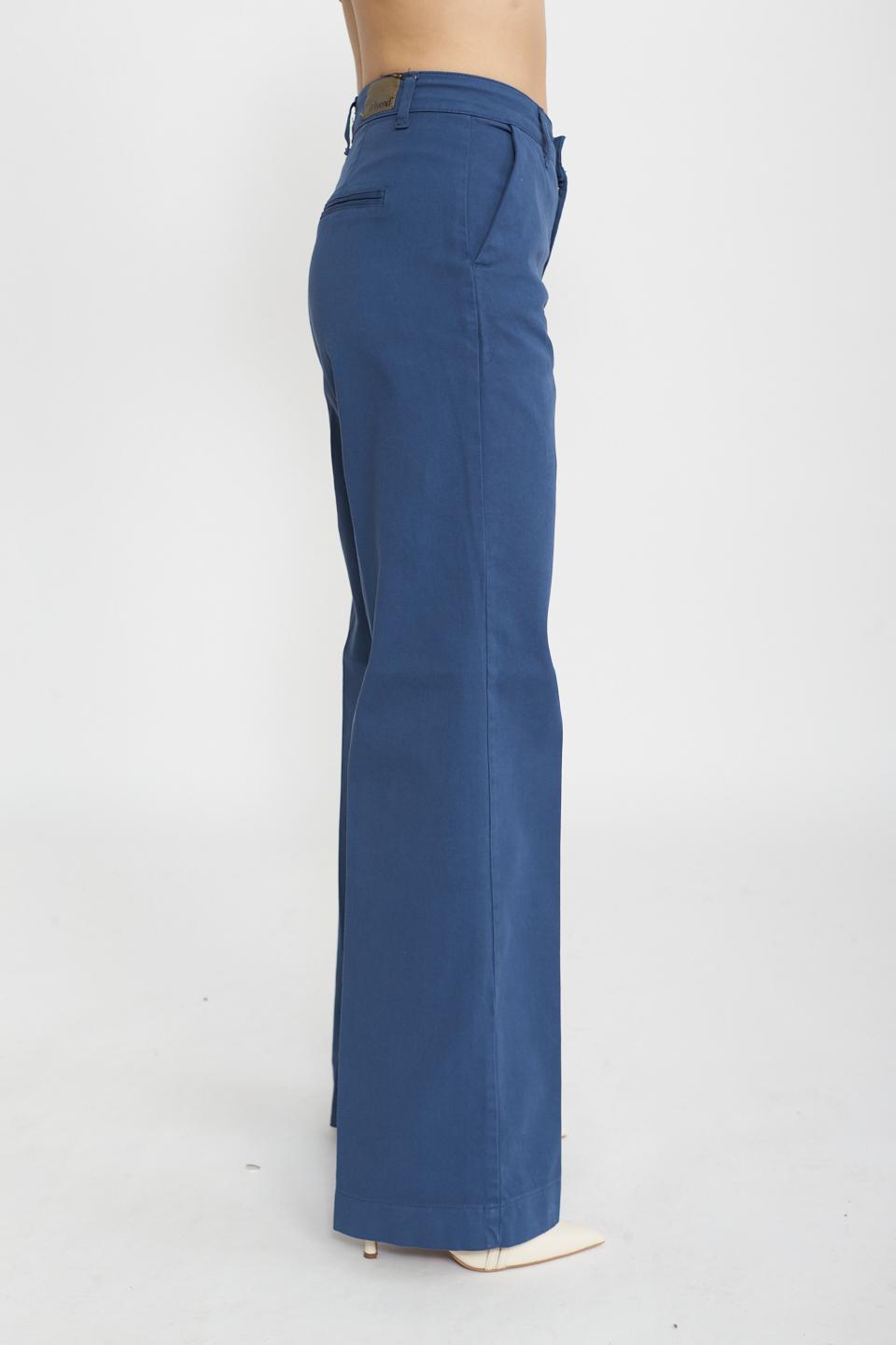 Pantalone palazzo in cotone lavagna - Primavera Estate 2025 | Brend