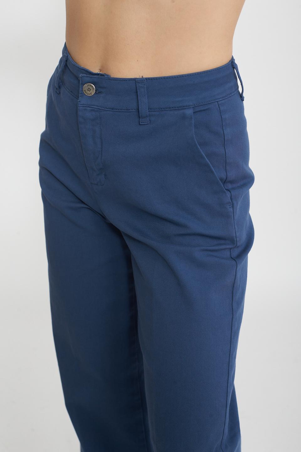 Pantalone palazzo in cotone lavagna - Primavera Estate 2025 | Brend
