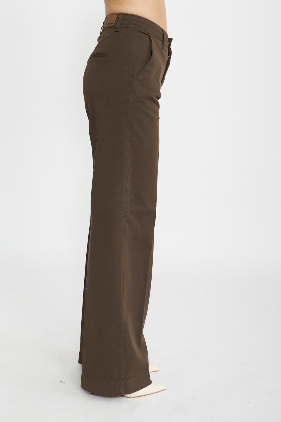Pantalone palazzo in cotone moro - Primavera Estate 2025 | Brend