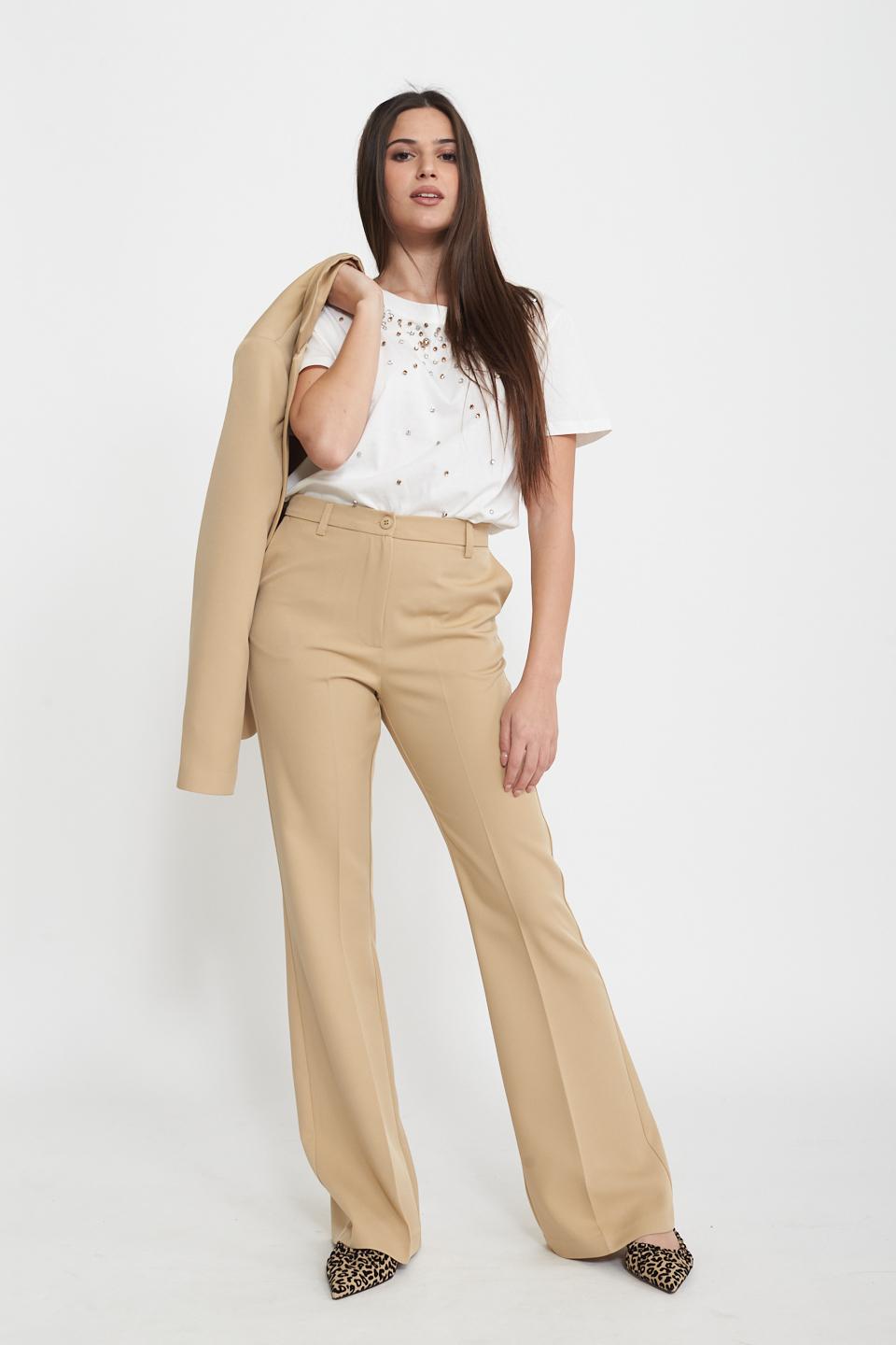 Pantalone flare sabbia - Primavera Estate 2025 | Brend
