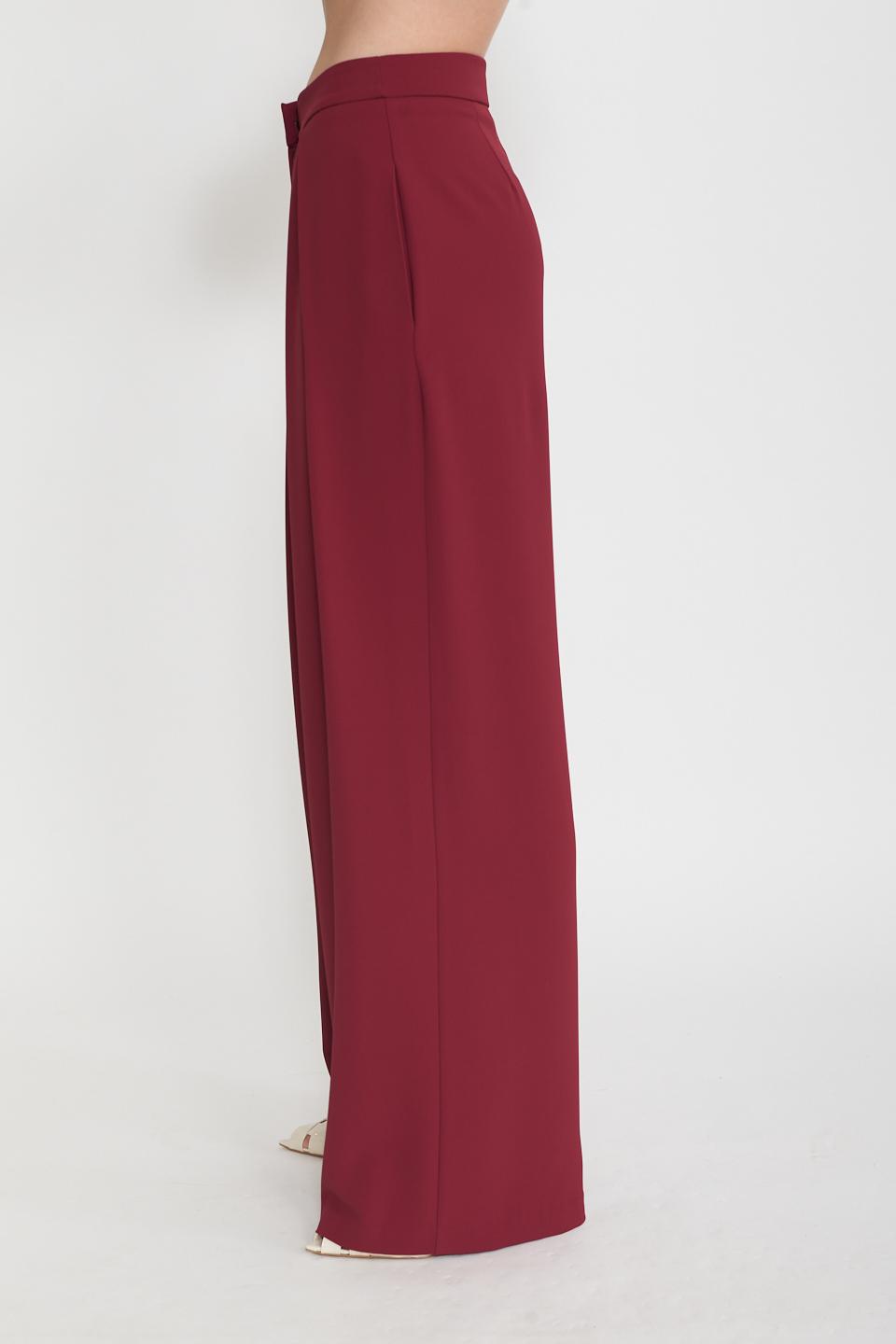 Pantalone palazzo con pinces cherry - Primavera Estate 2025 | Brend