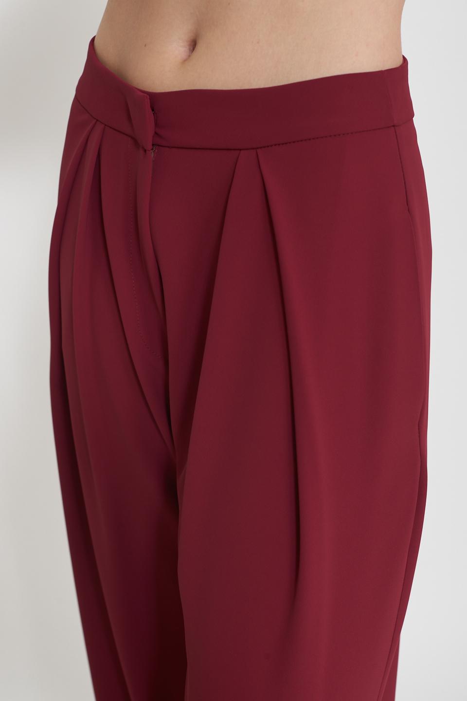 Pantalone palazzo con pinces cherry - Primavera Estate 2025 | Brend