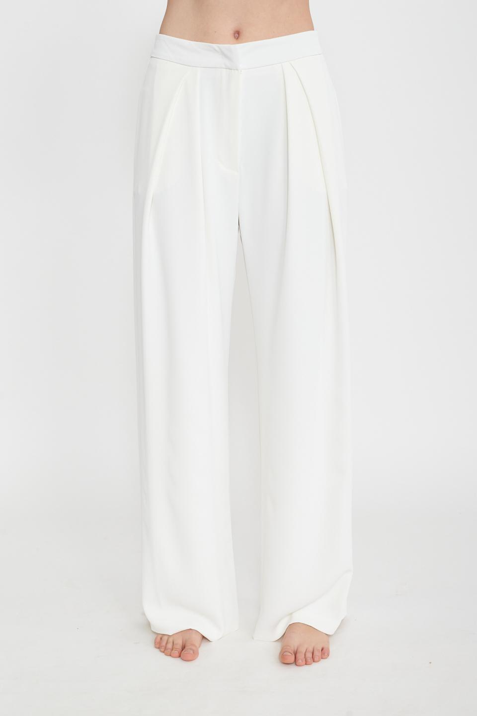 Pantalone palazzo con pinces panna - Primavera Estate 2025 | Brend